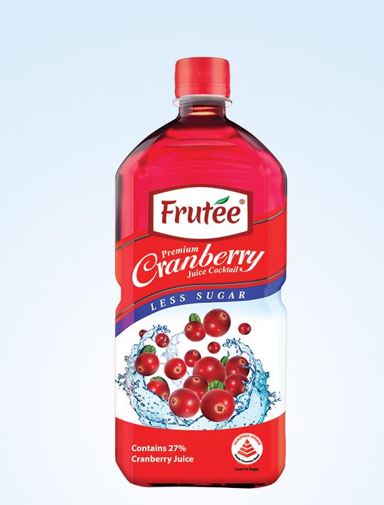 Frutee Premium Cranberry Juice Cocktail (Less Sugar) 975mL 